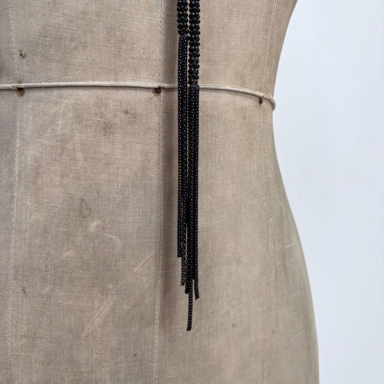 Long black chain necklace