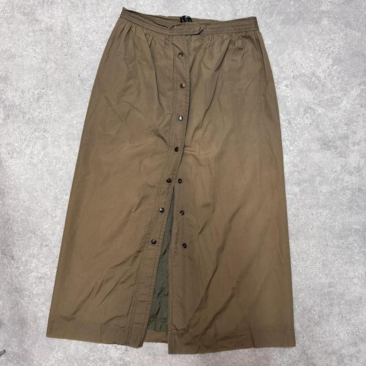 Khaki a-line utility skirt