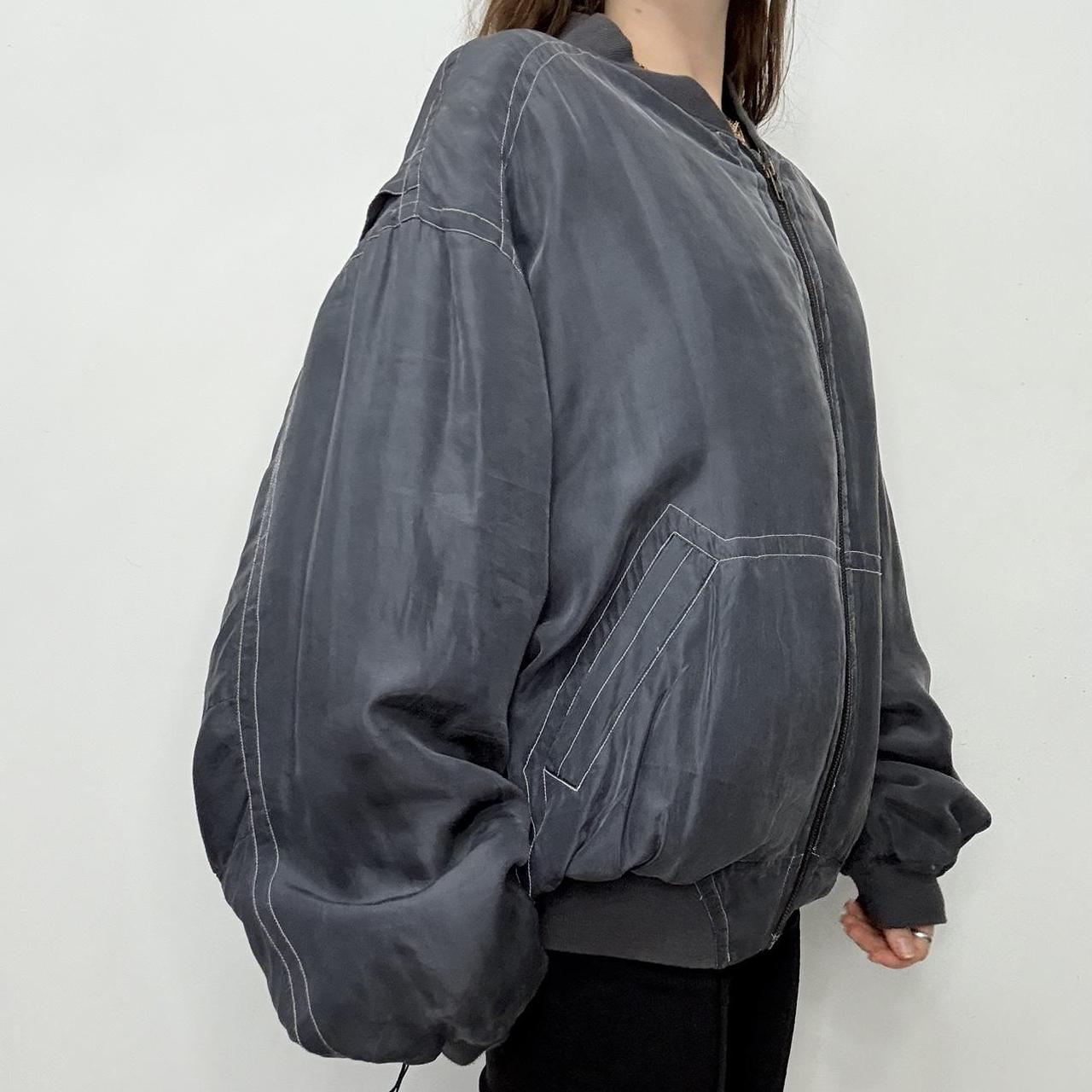 Silk puff oversized bomber