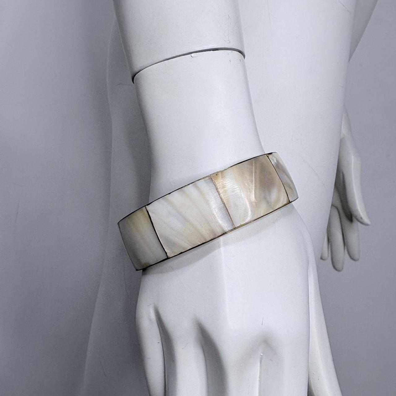 Chunky mother of pearl bangle Bracelet
