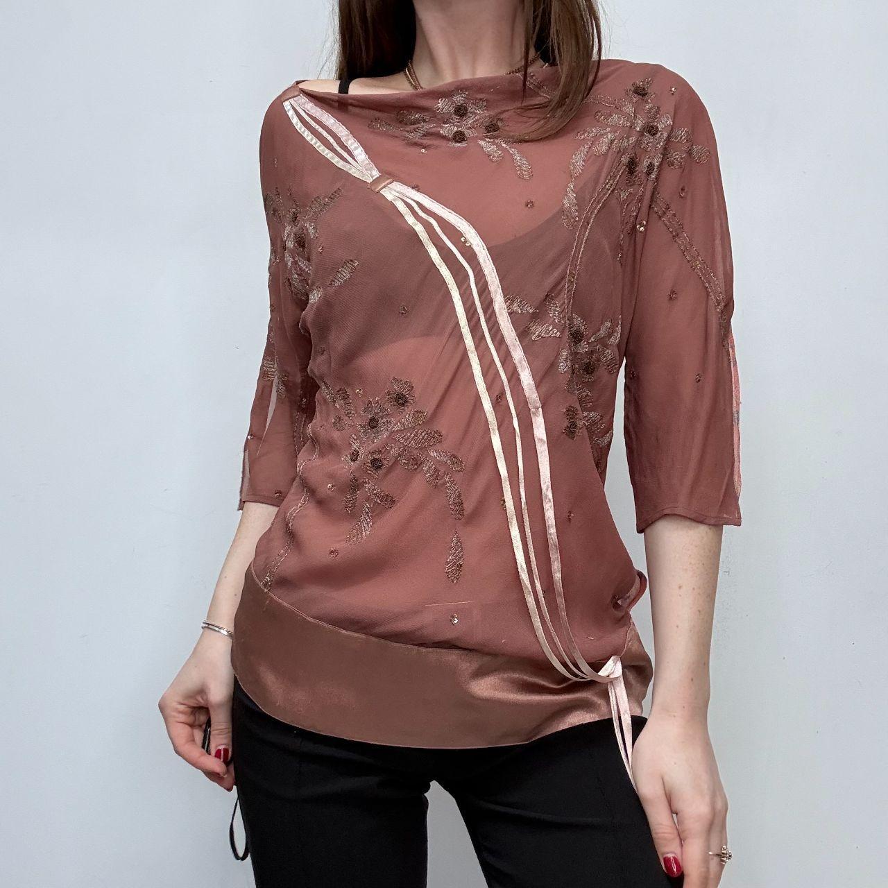Flutter sheer embroidered fairy shirt