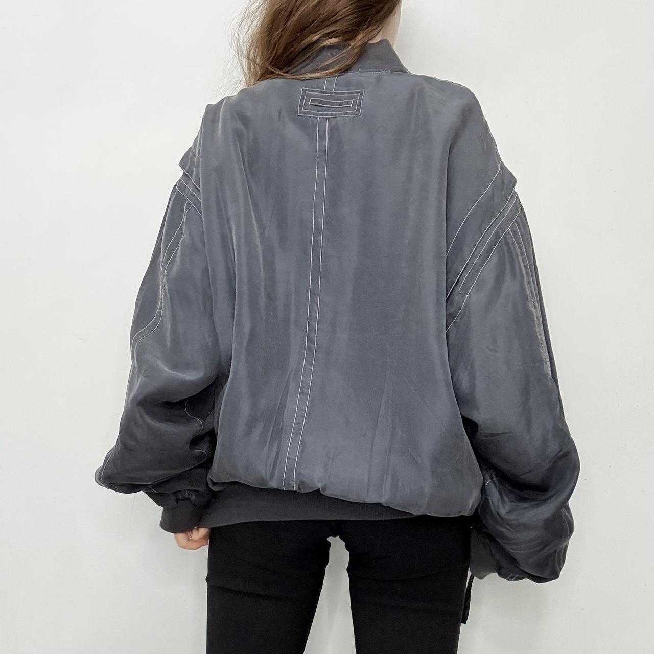 Silk puff oversized bomber