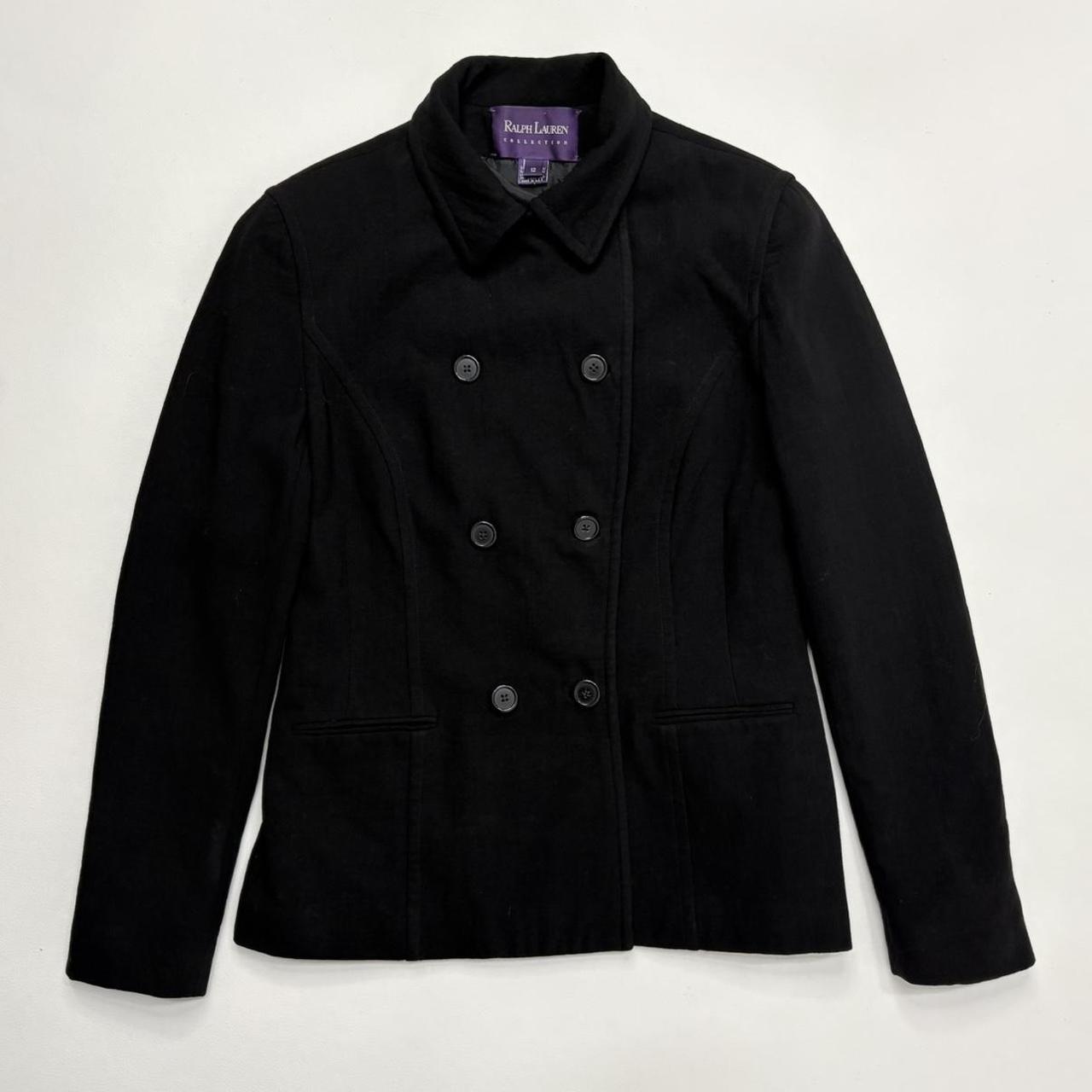 Black ralph Lauren purple label pea coat