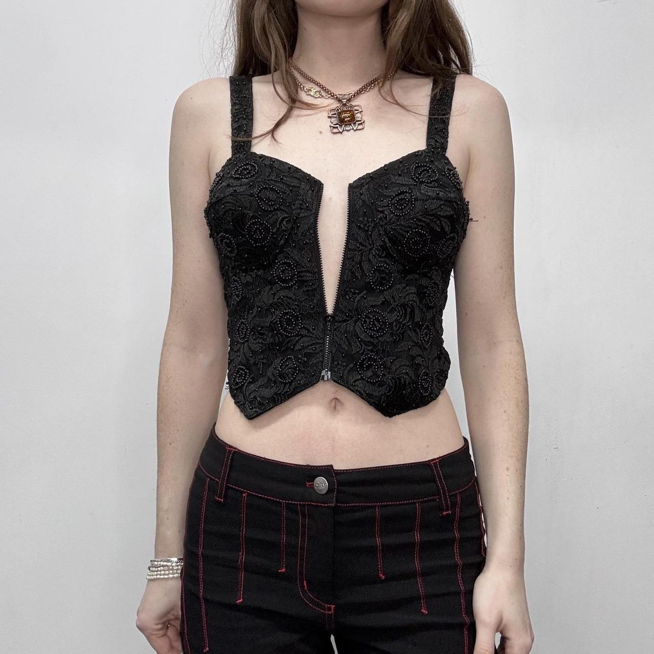 Beaded gothic corset vest