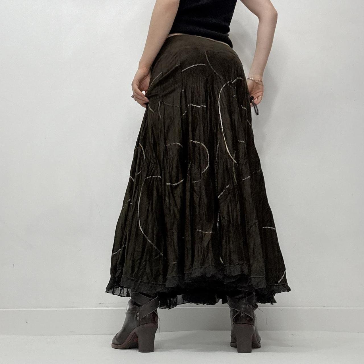 Khaki brown lace distressed fairy skirt