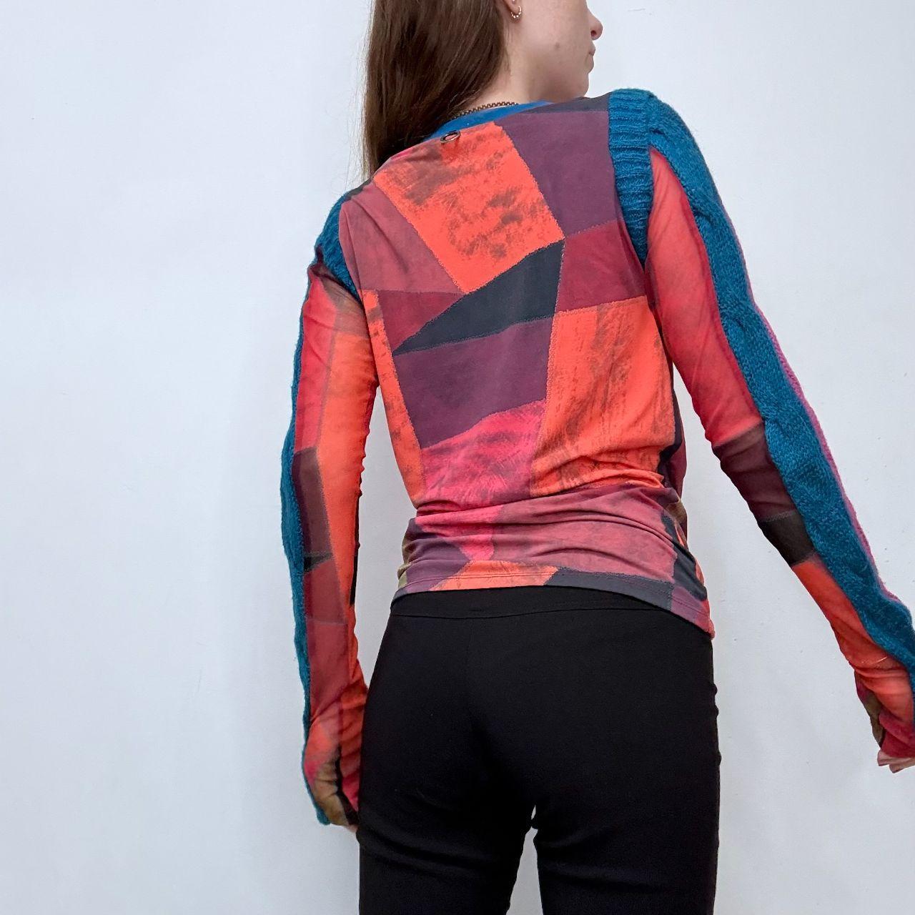 Graphic mohair Save The Queen jumper