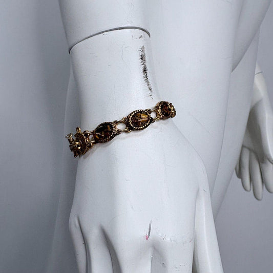 Chunky gemstone baroque bracelet