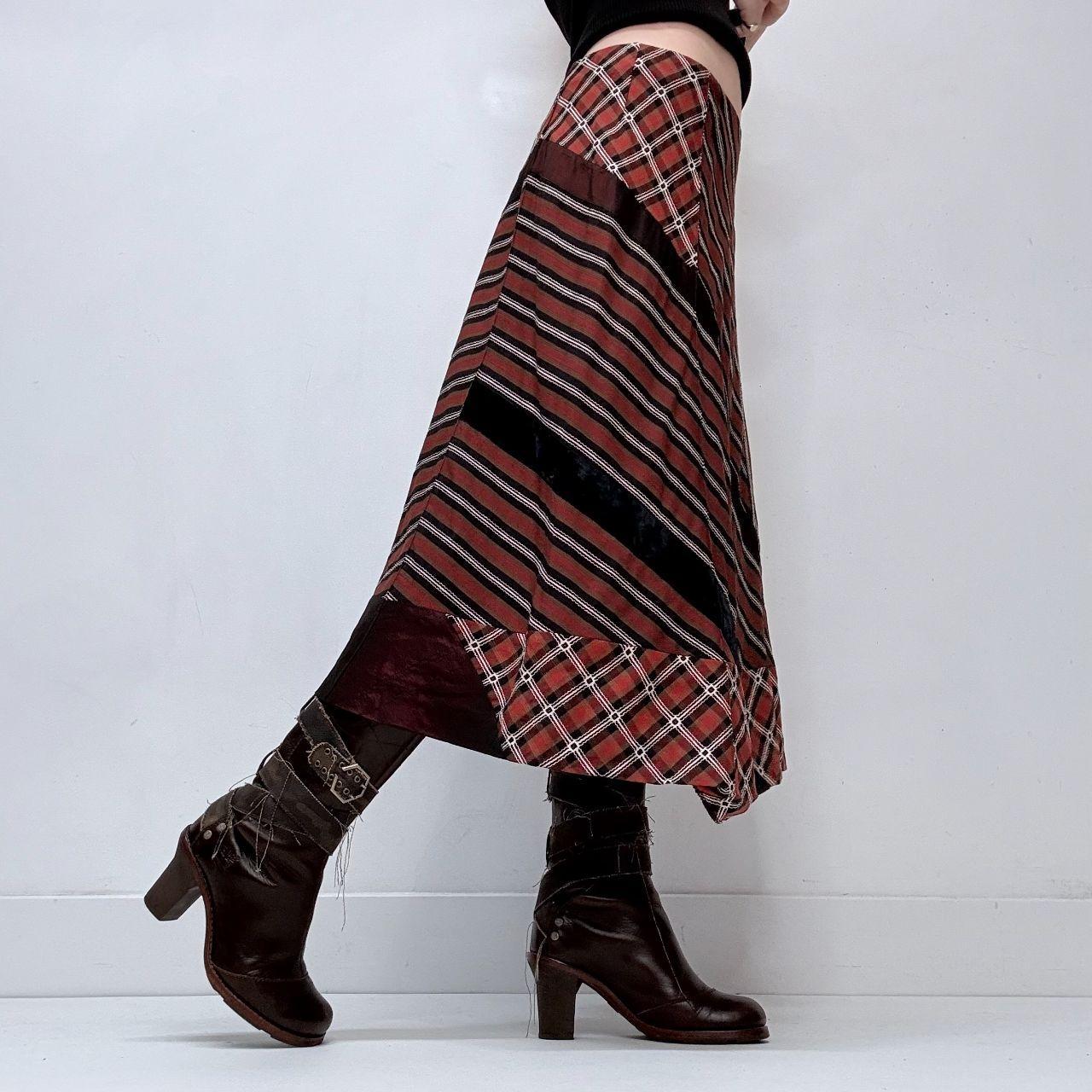 Asymmetric pinstripe kenzo skirt