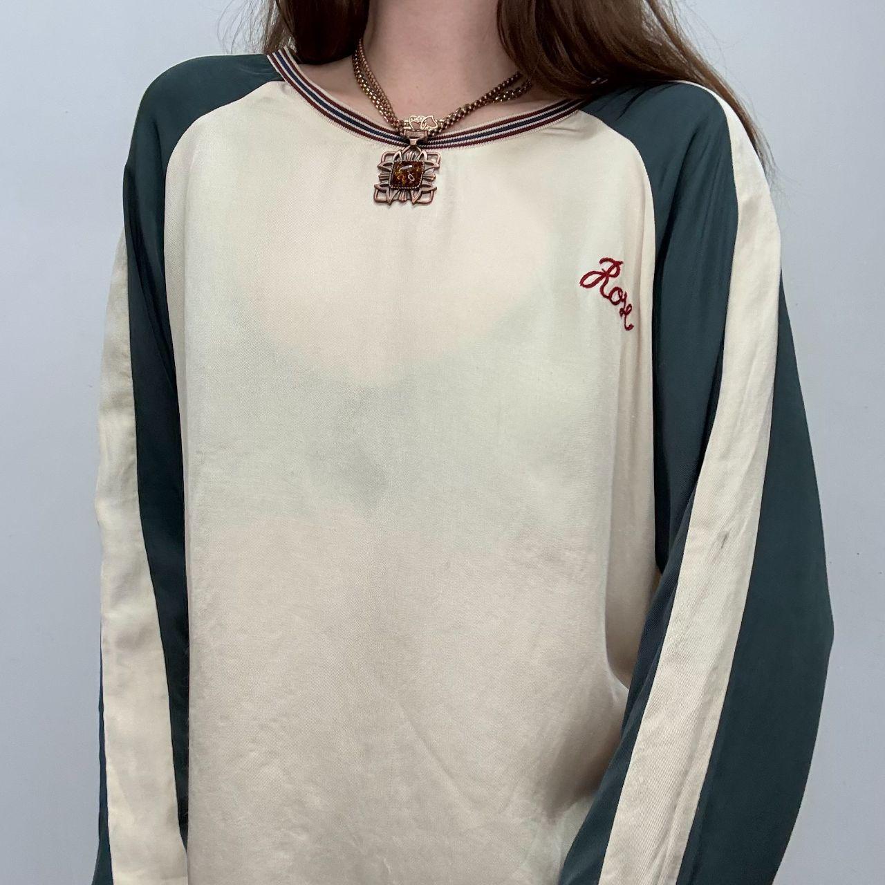 Slouchy preppy long sleeve top