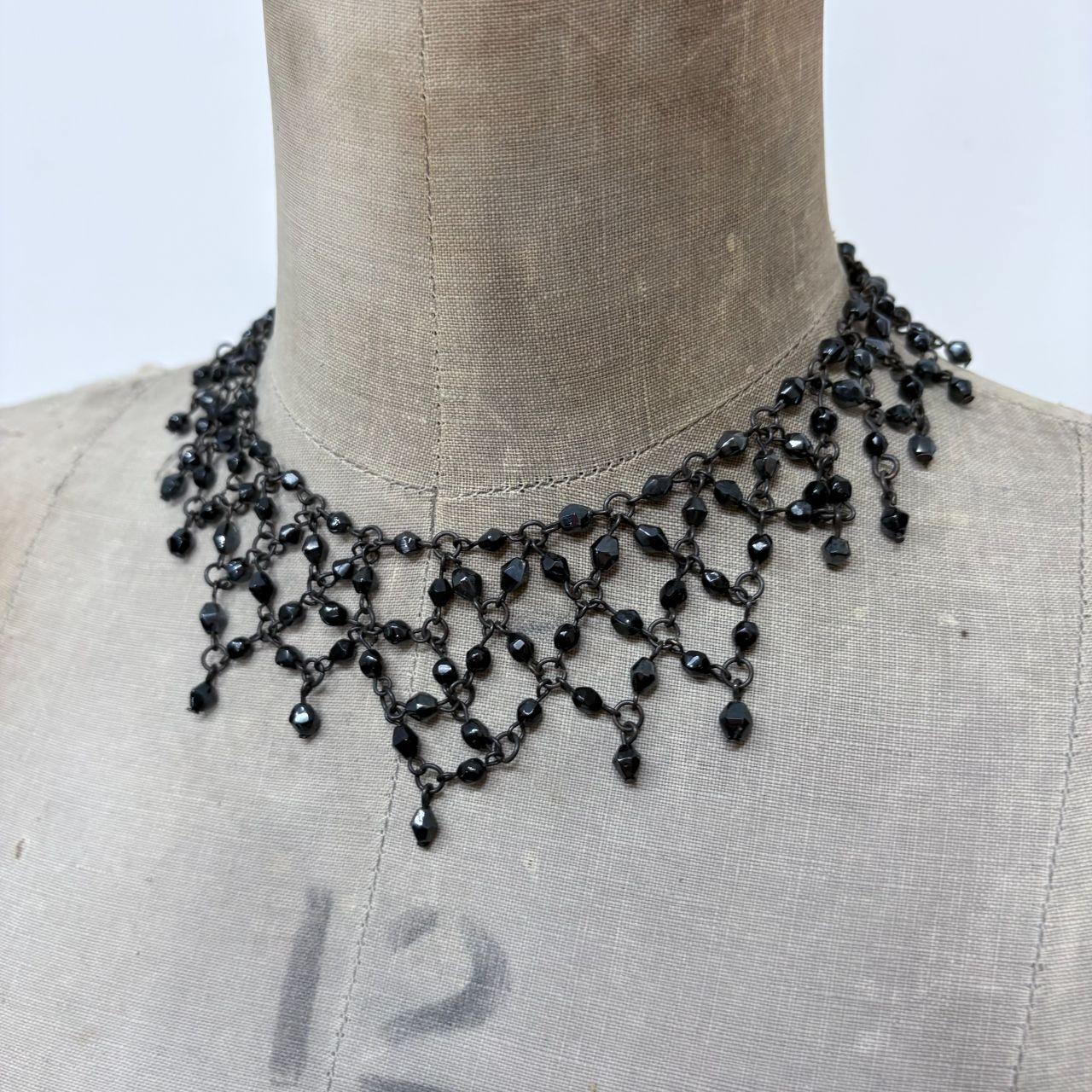 Beaded gothic grunge necklace
