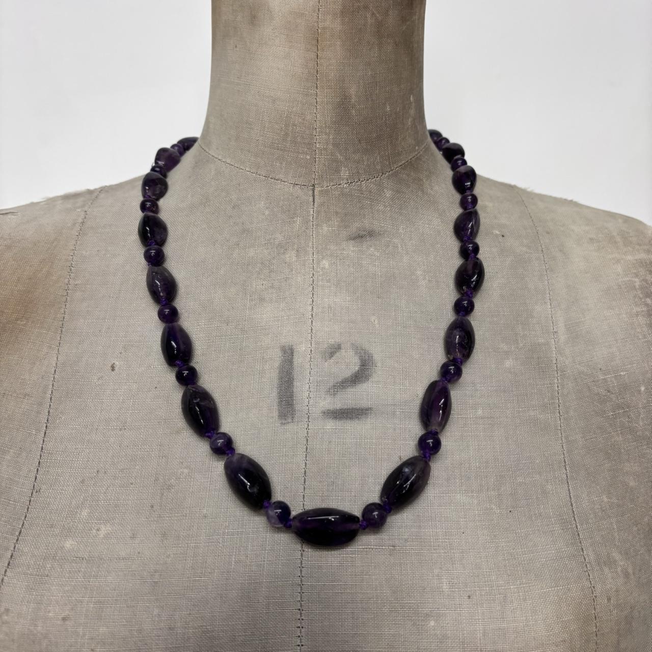 Amythest crystal gem necklace
