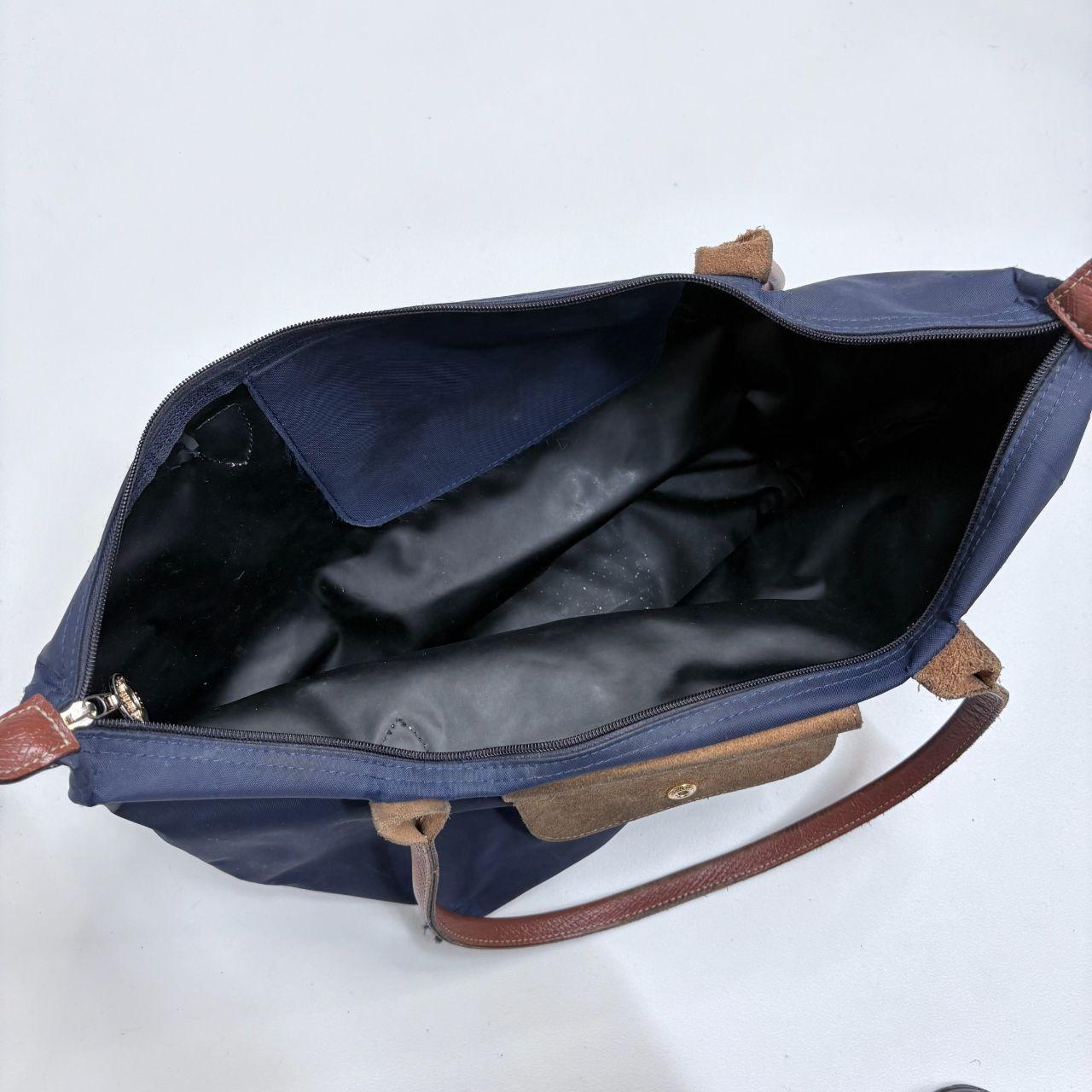 Blue longchamp medium bag