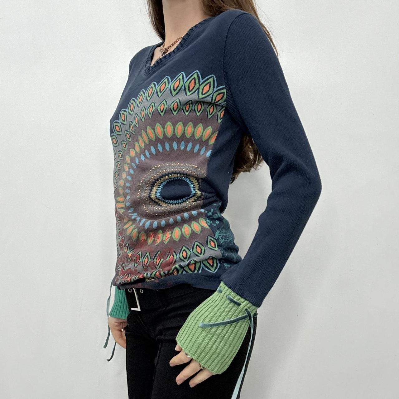Graphic desigual paisley print jumper