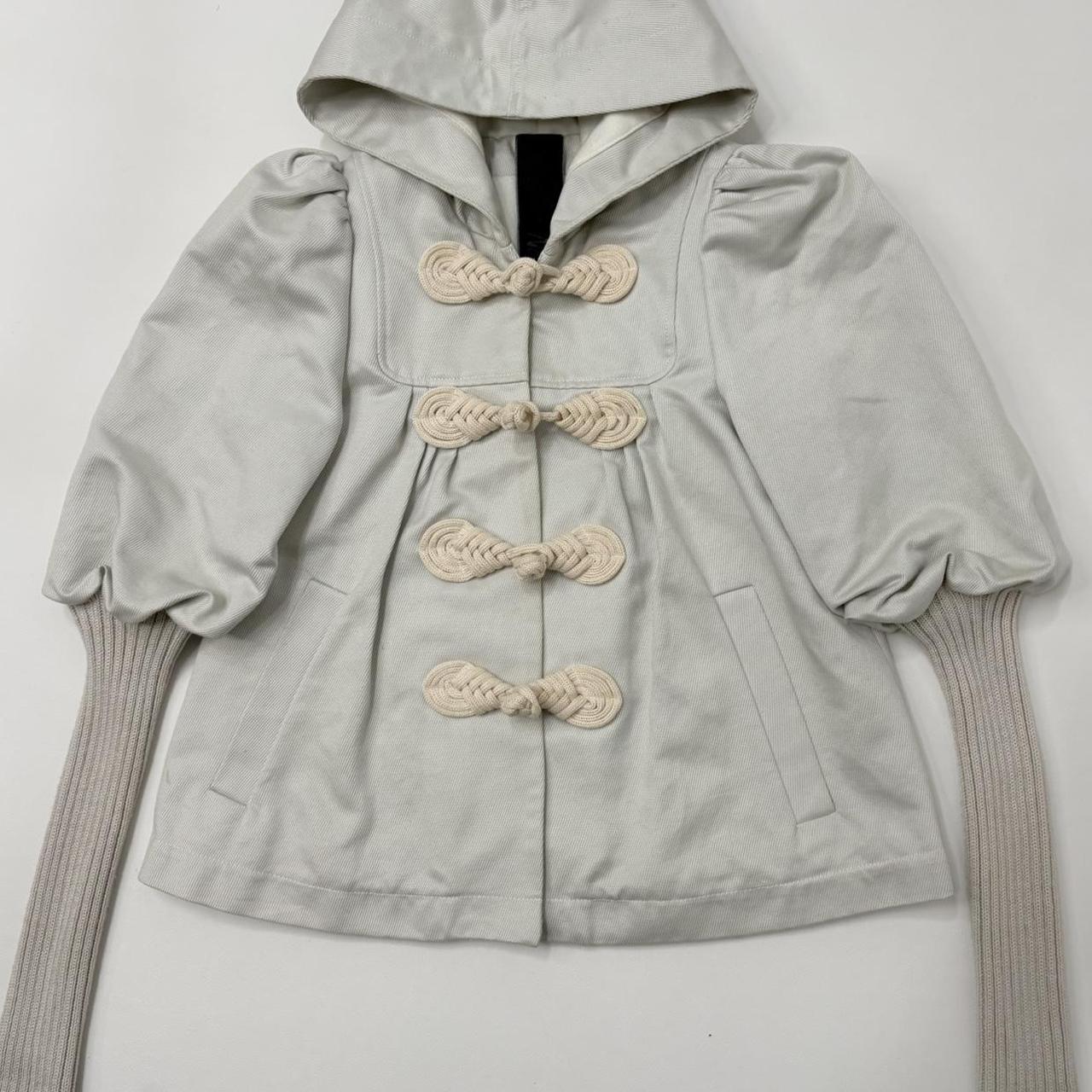Cream puff pea coat jacket