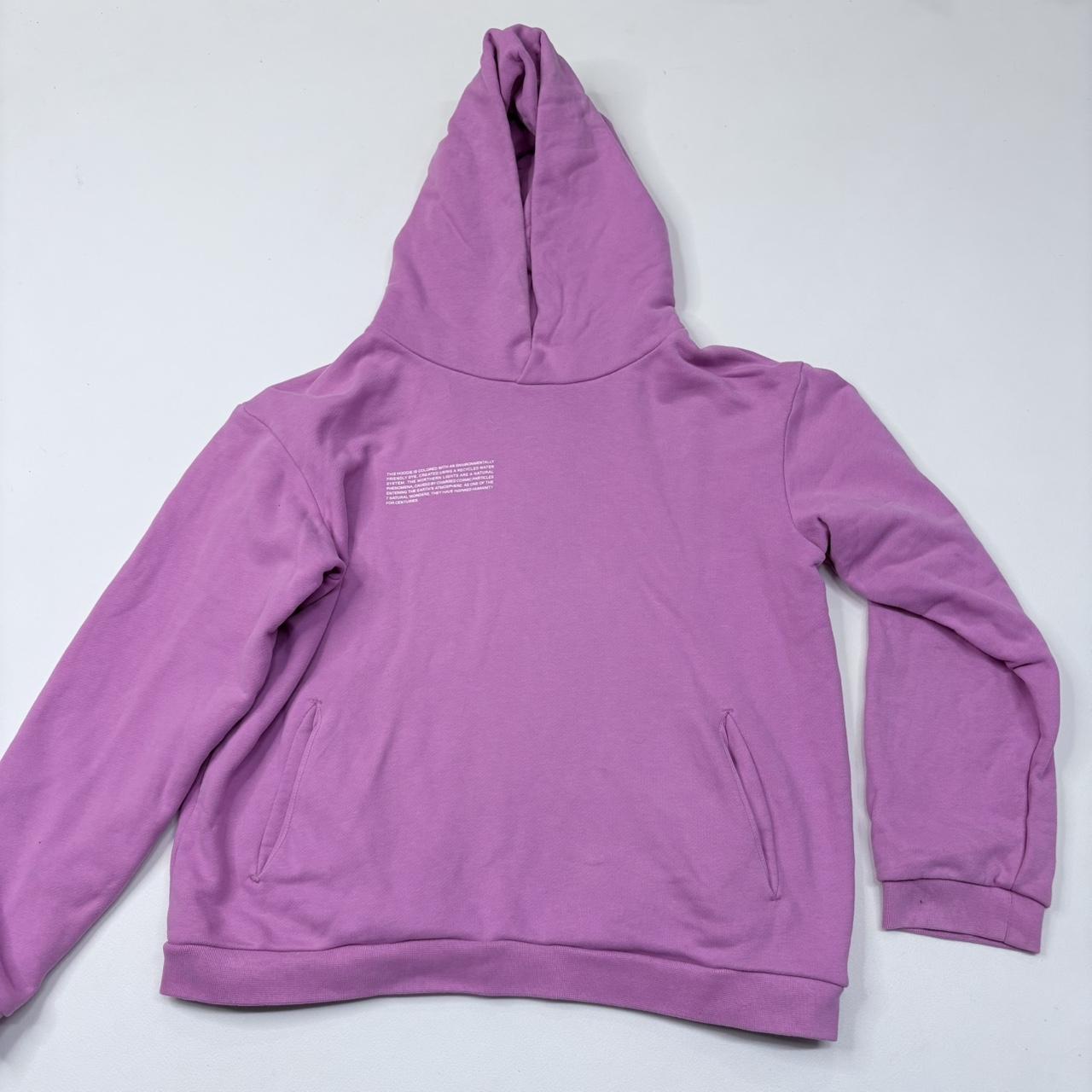 Pink pangia cropped cotton hoodie
