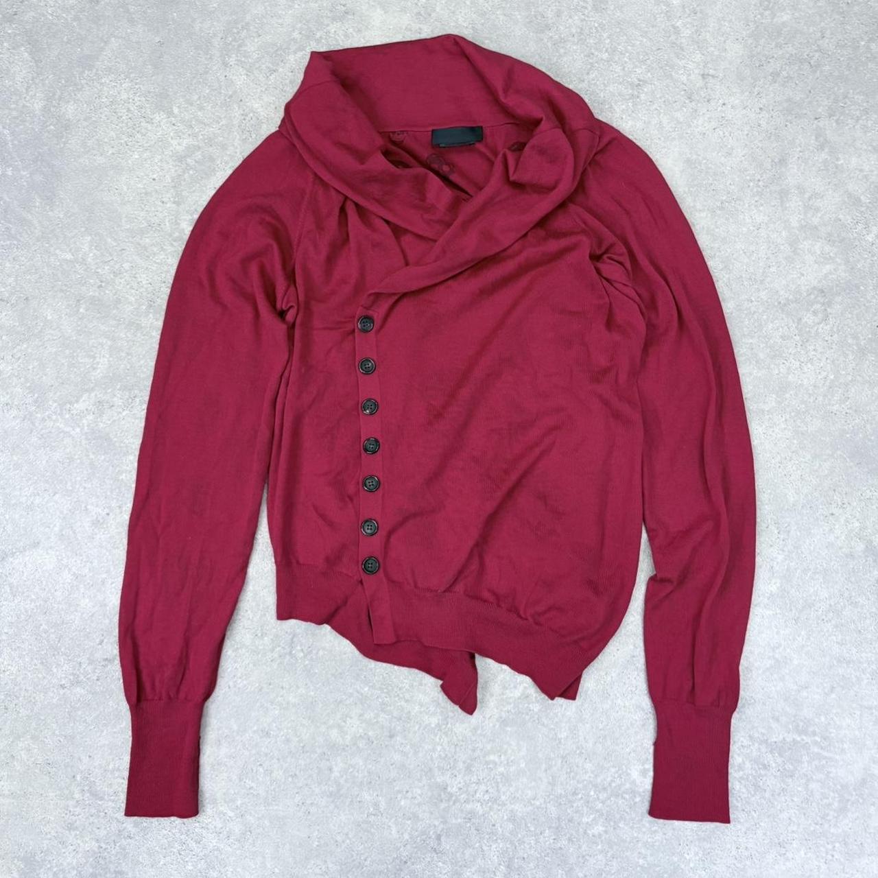 Asymmetric draped alexander mcqueen cardigan