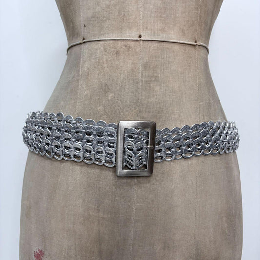Beer tab silver chain belt