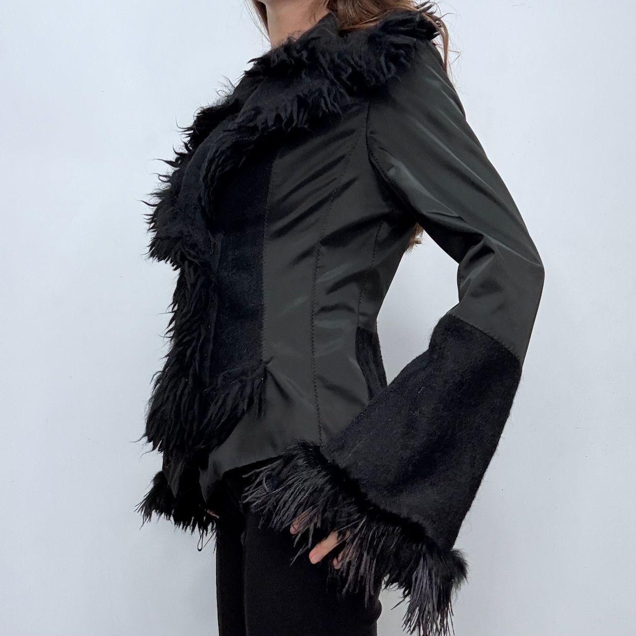Black flared grunge jacket