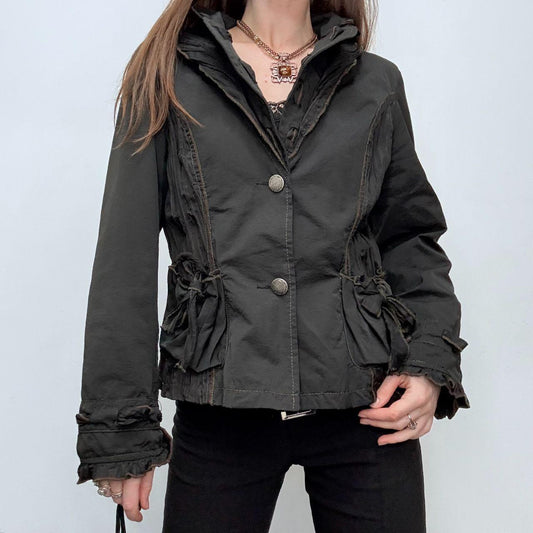 Black flared grunge jacket