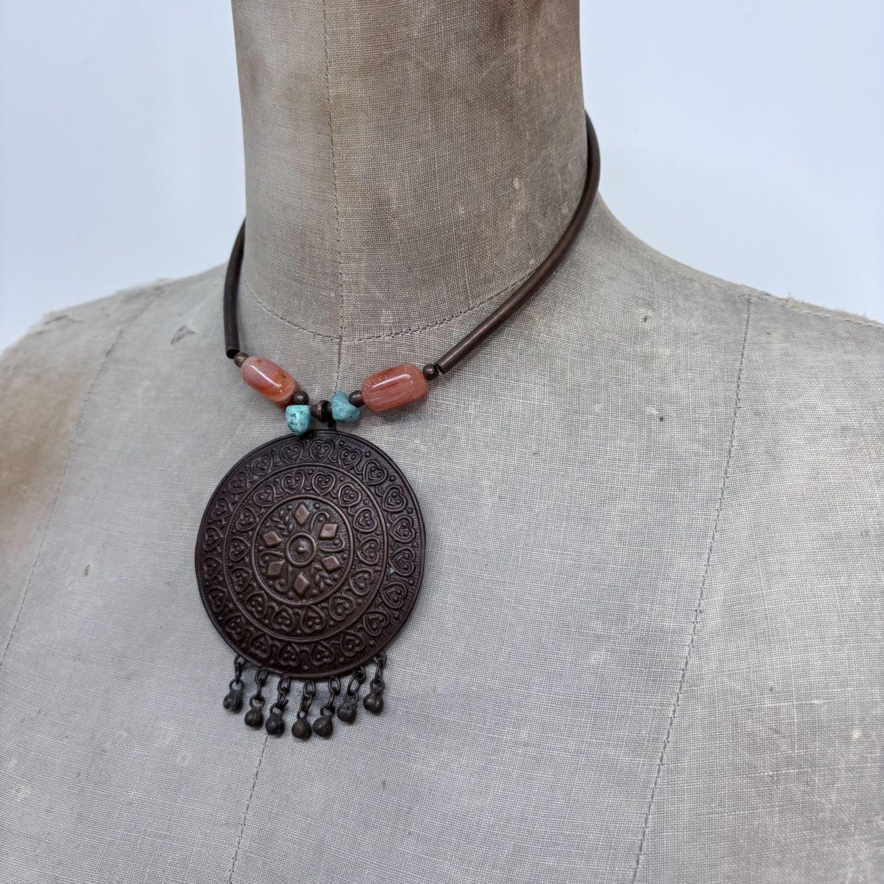 Chunky boho metal necklace