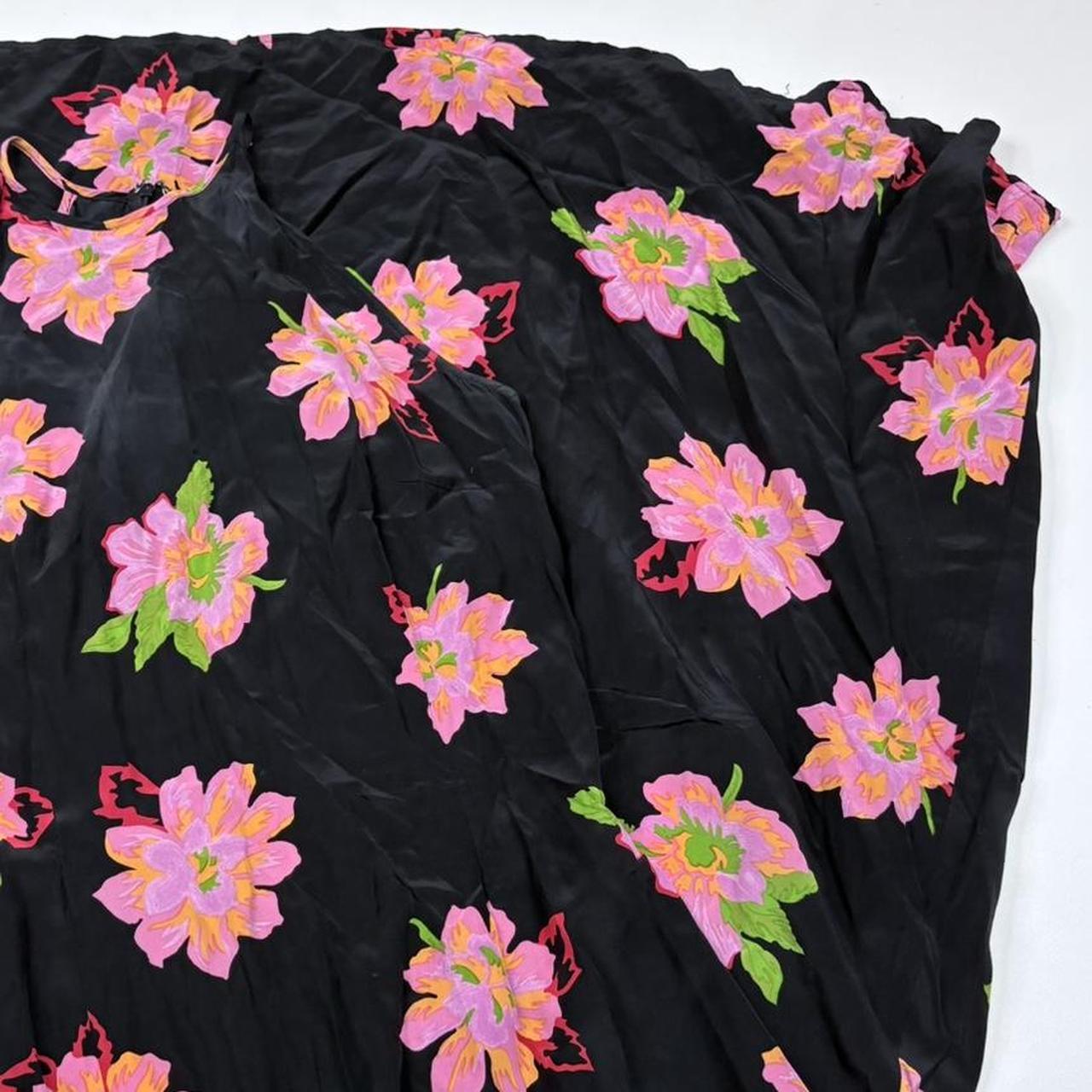 Black floral bias cut maxi dress