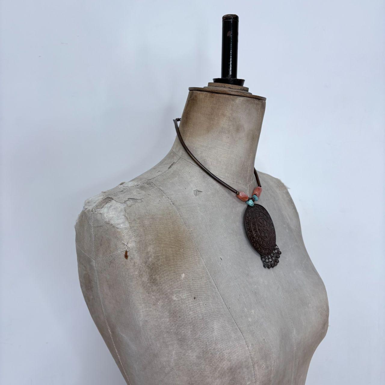 Chunky boho metal necklace
