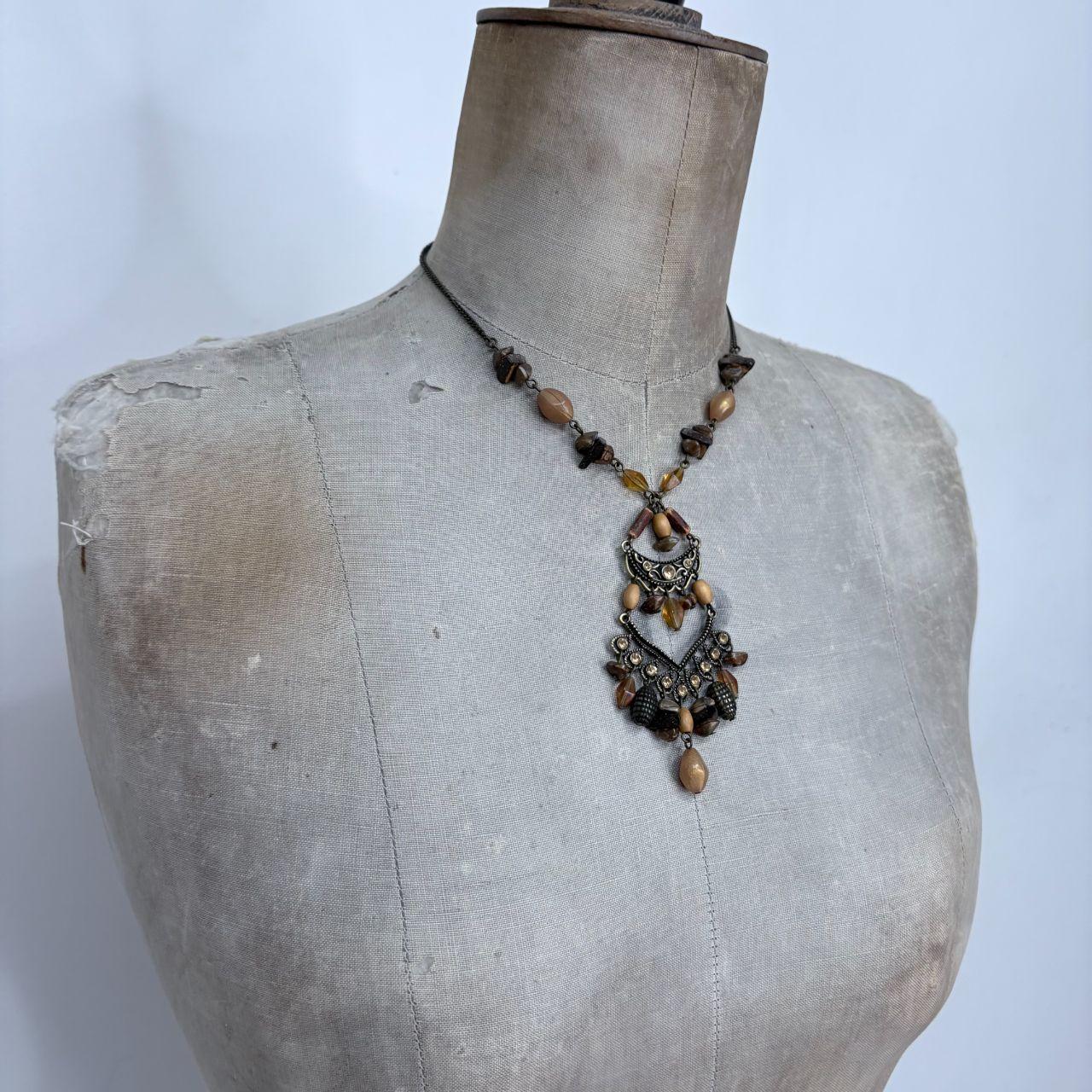 Beaded gothic grunge necklace