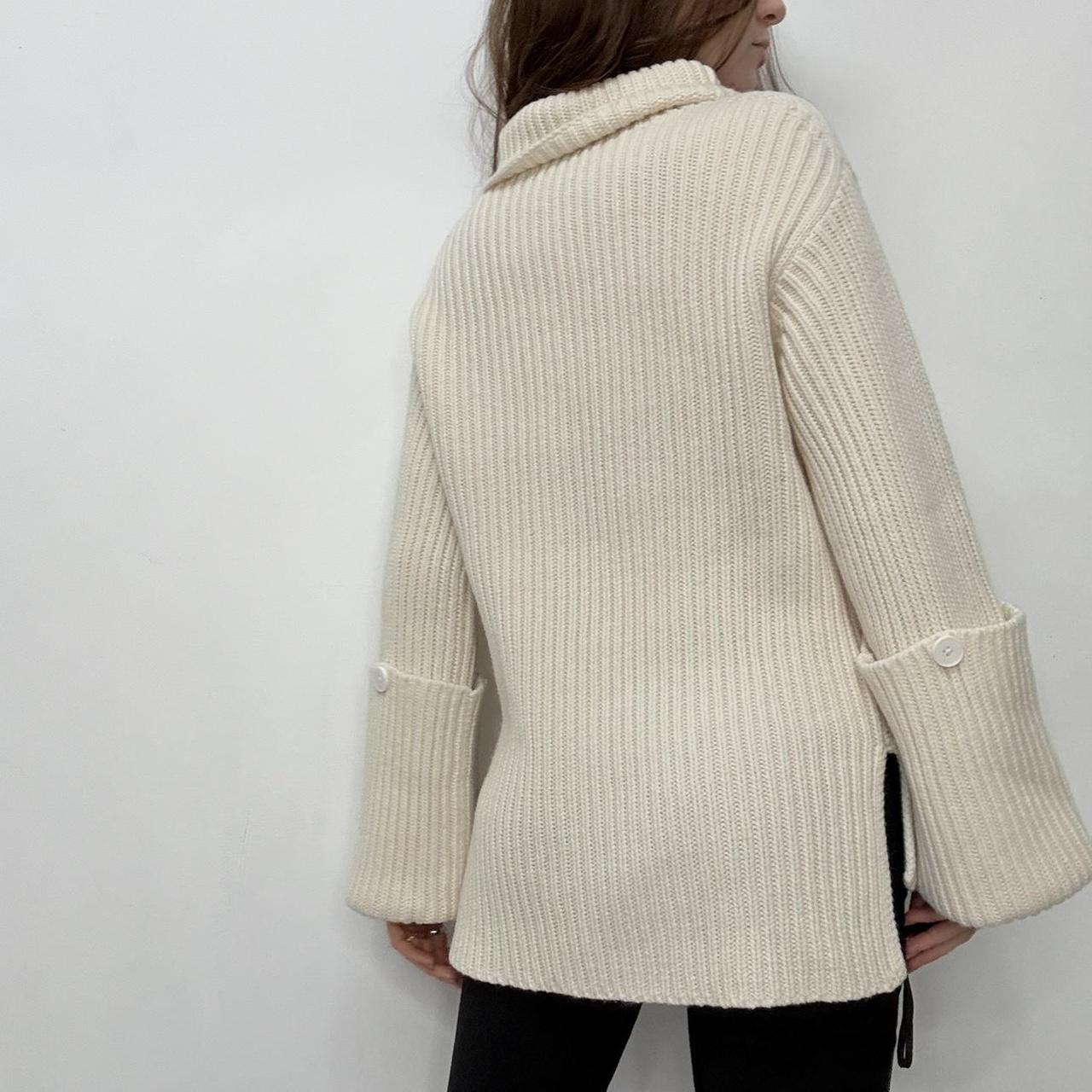 Cream chunky knit flared jumper