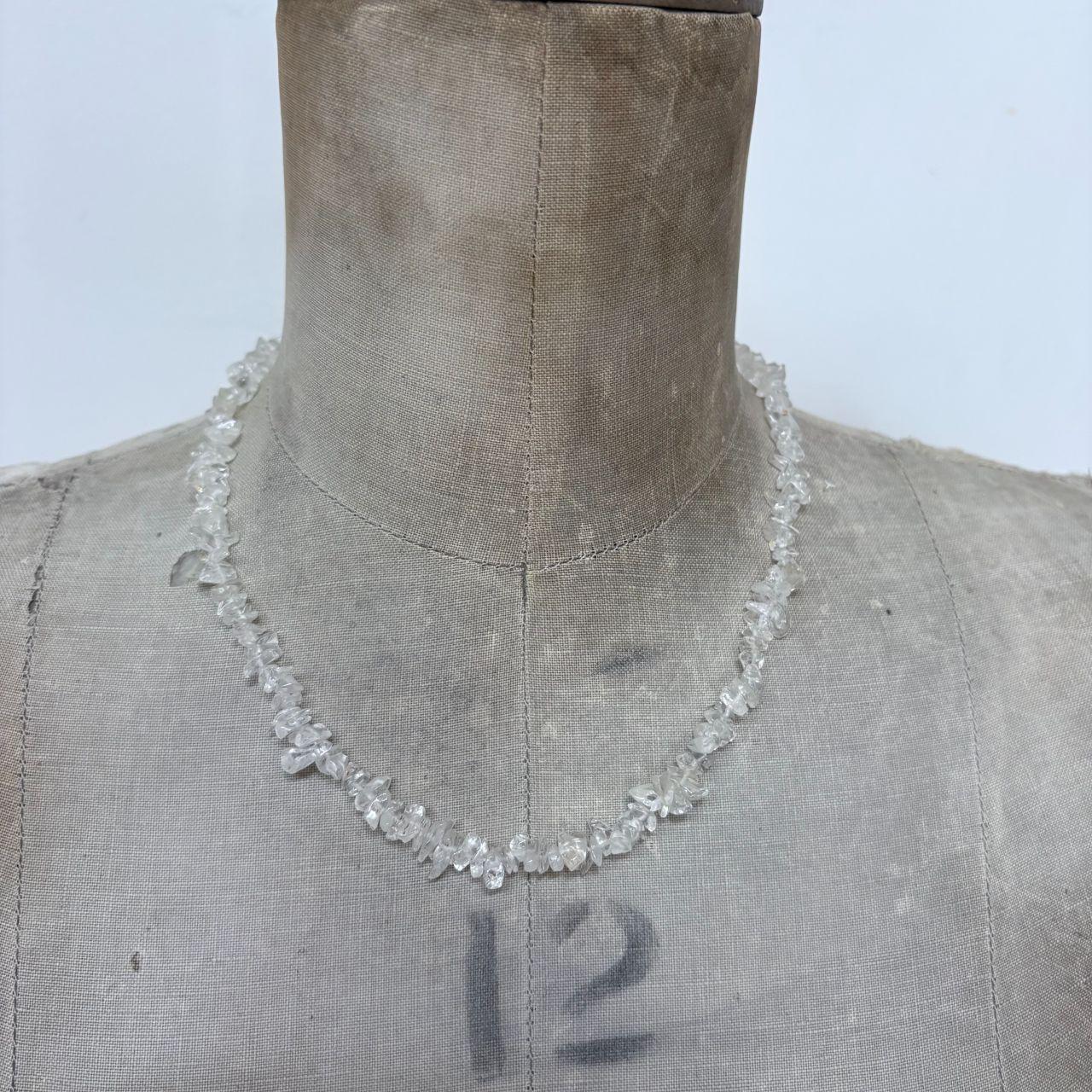 Quartz crystal gem necklace