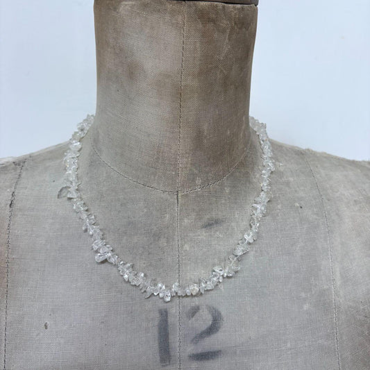 Quartz crystal gem necklace