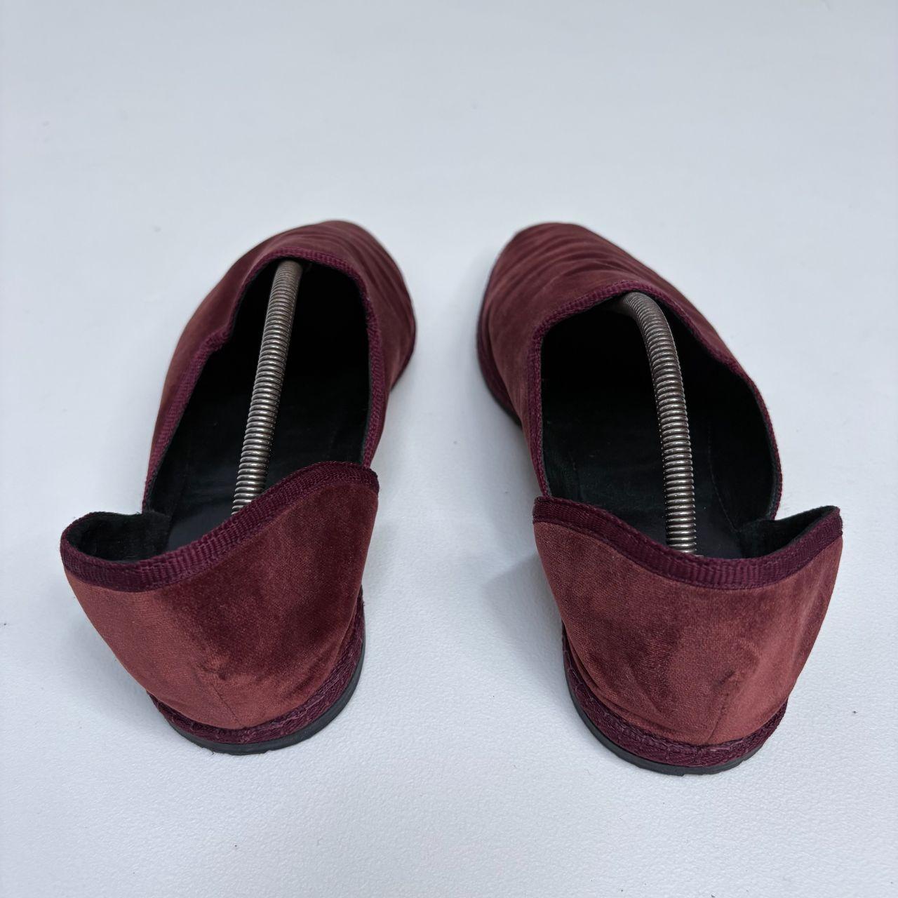 Velvet ballet flat pumps