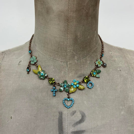 Gem flower fairy necklace