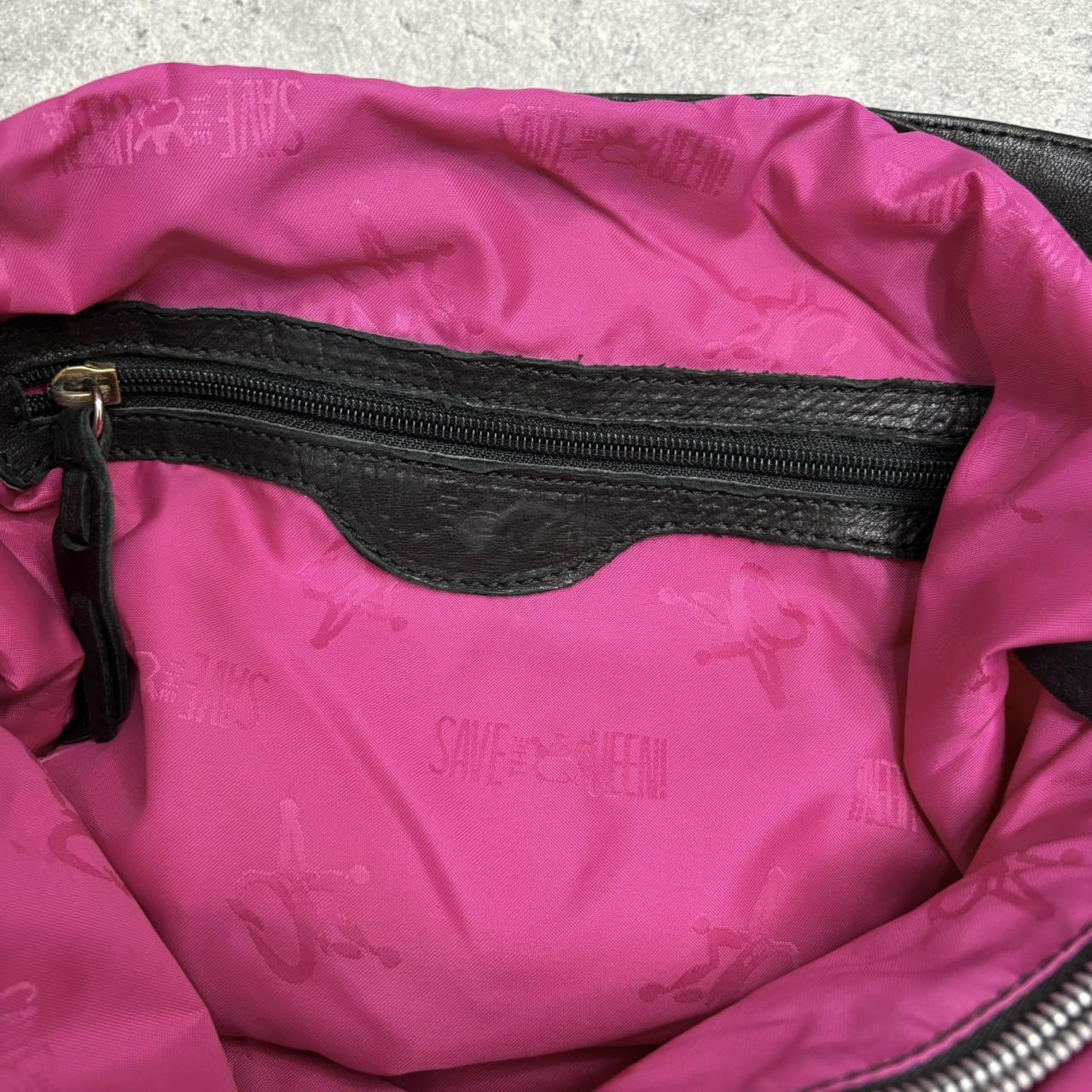 Save the queen striped bag