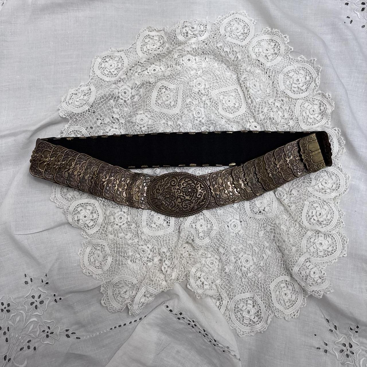 Engraved chain metal belt