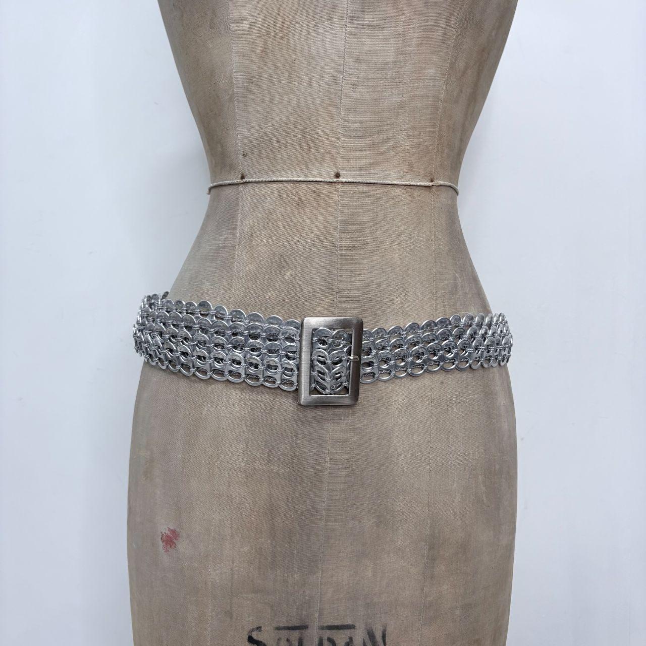 Beer tab silver chain belt