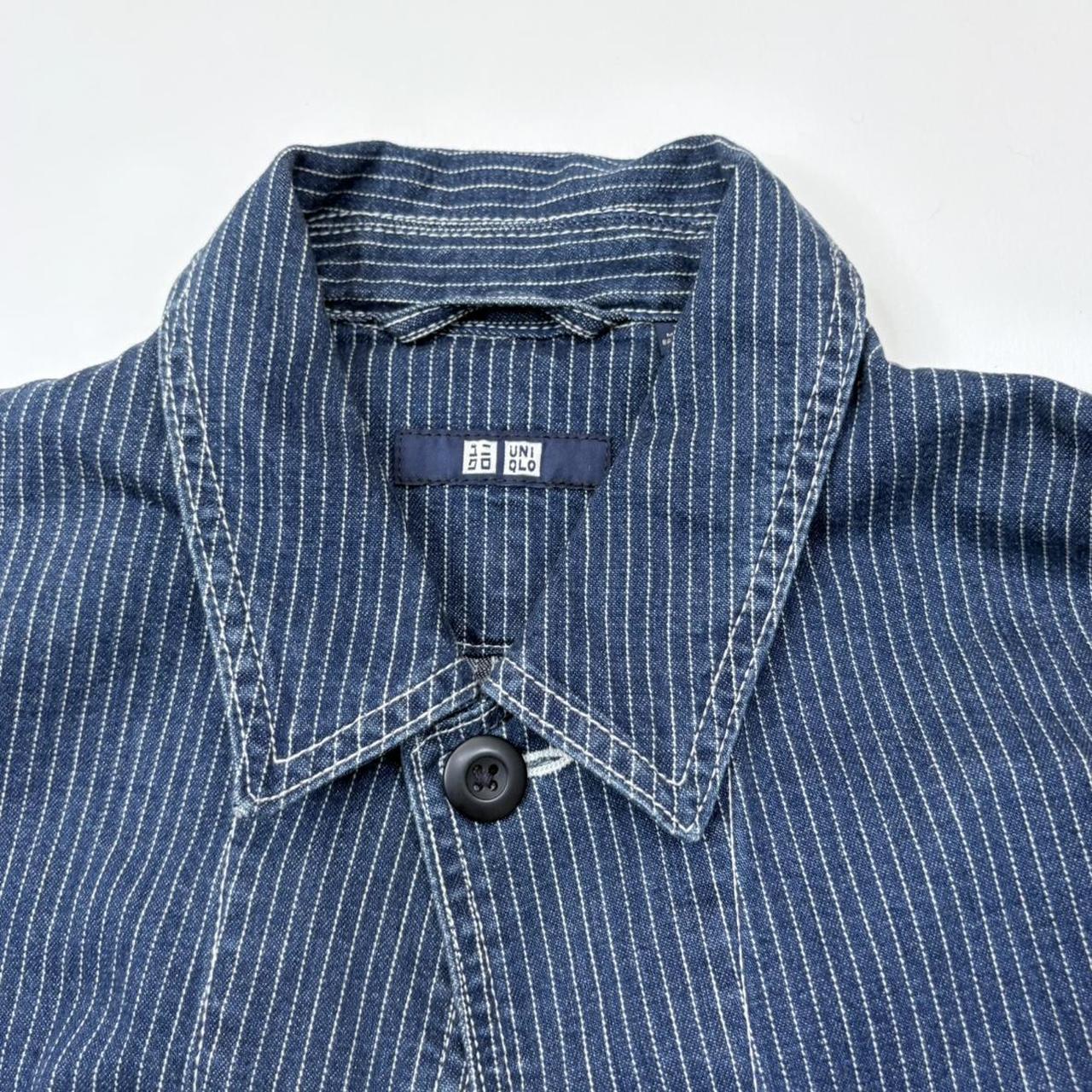 Denim pinstripe chore jacket