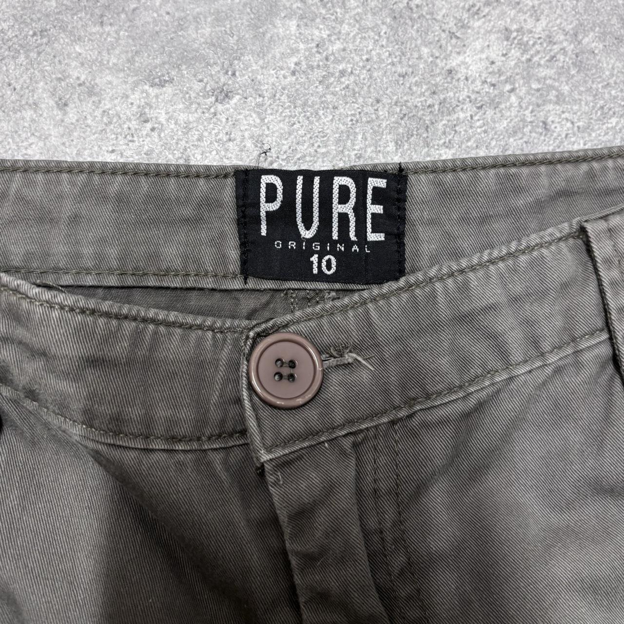 Khaki cargo utility mini skirt