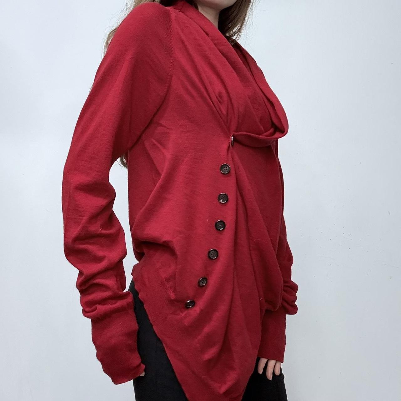 Asymmetric draped alexander mcqueen cardigan