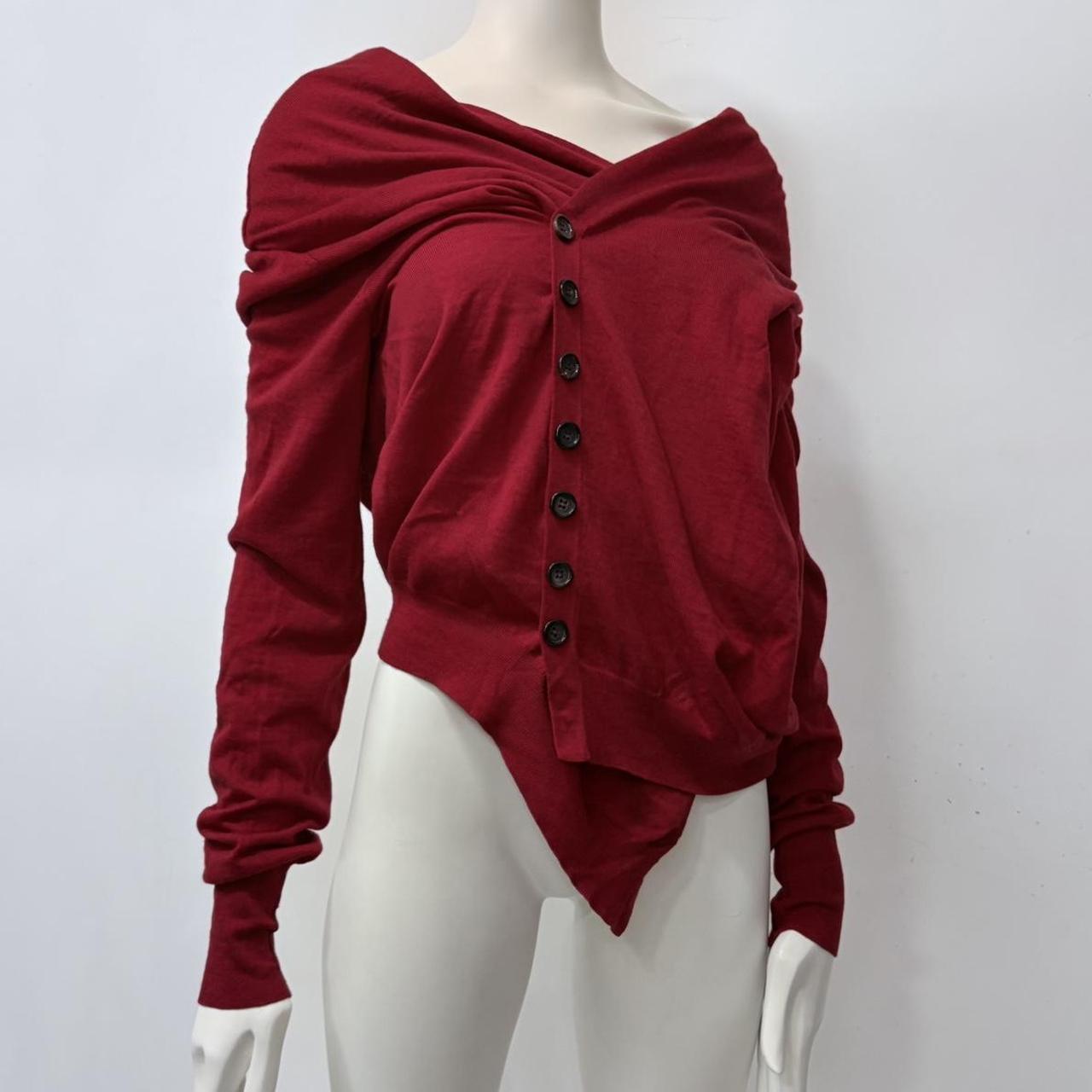 Asymmetric draped alexander mcqueen cardigan
