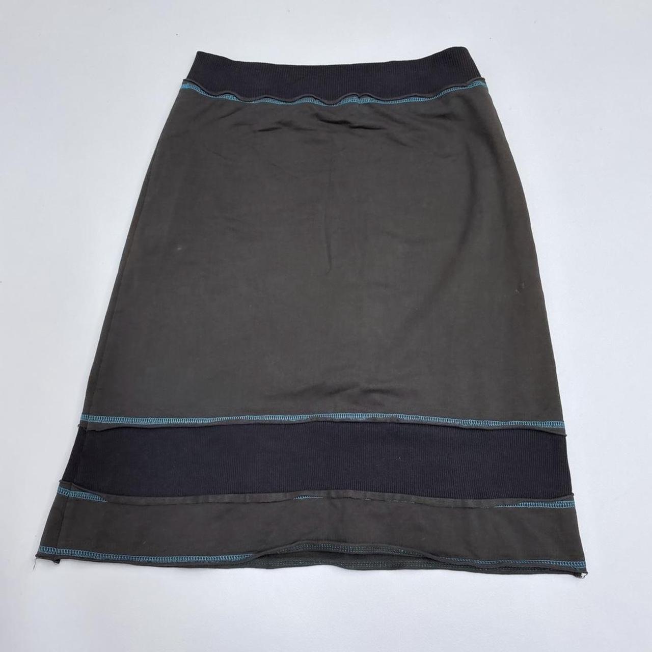 Khaki cop copine jersey midi skirt