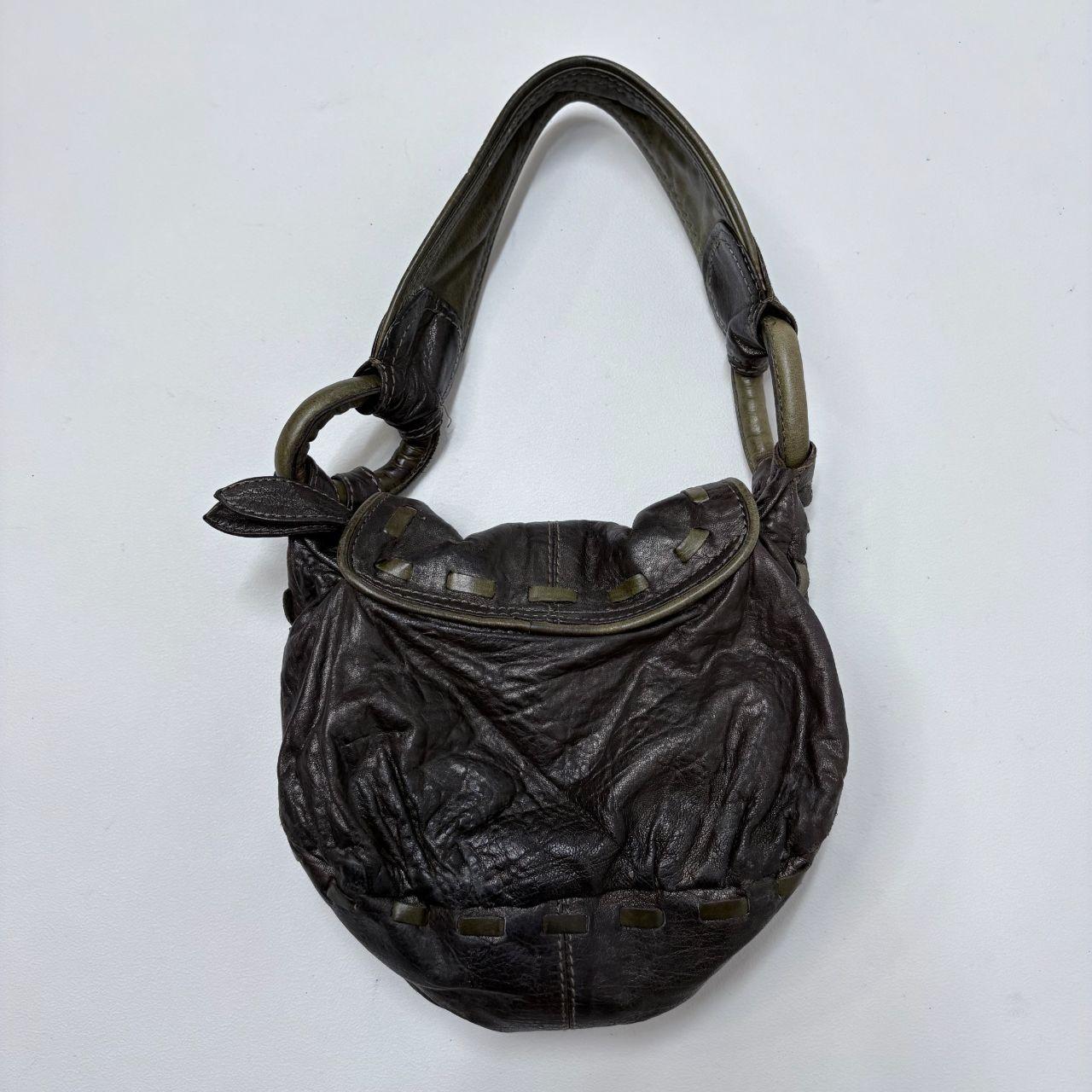 Brown chunky shoulder bag