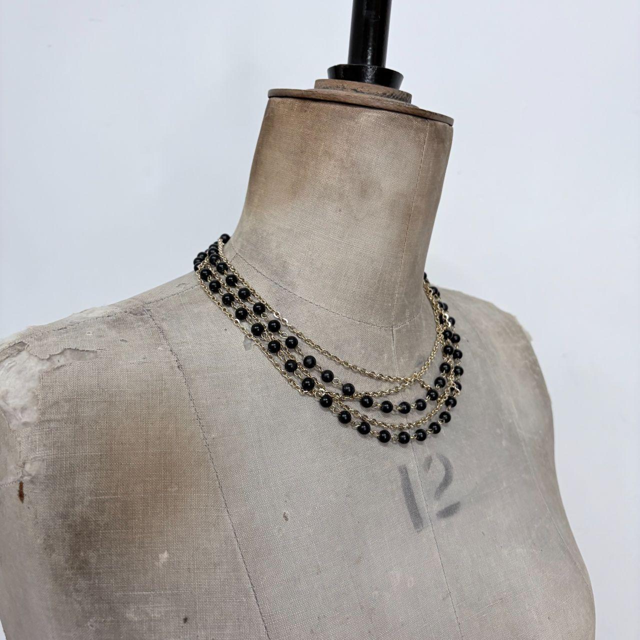 Layered gold chain necklace