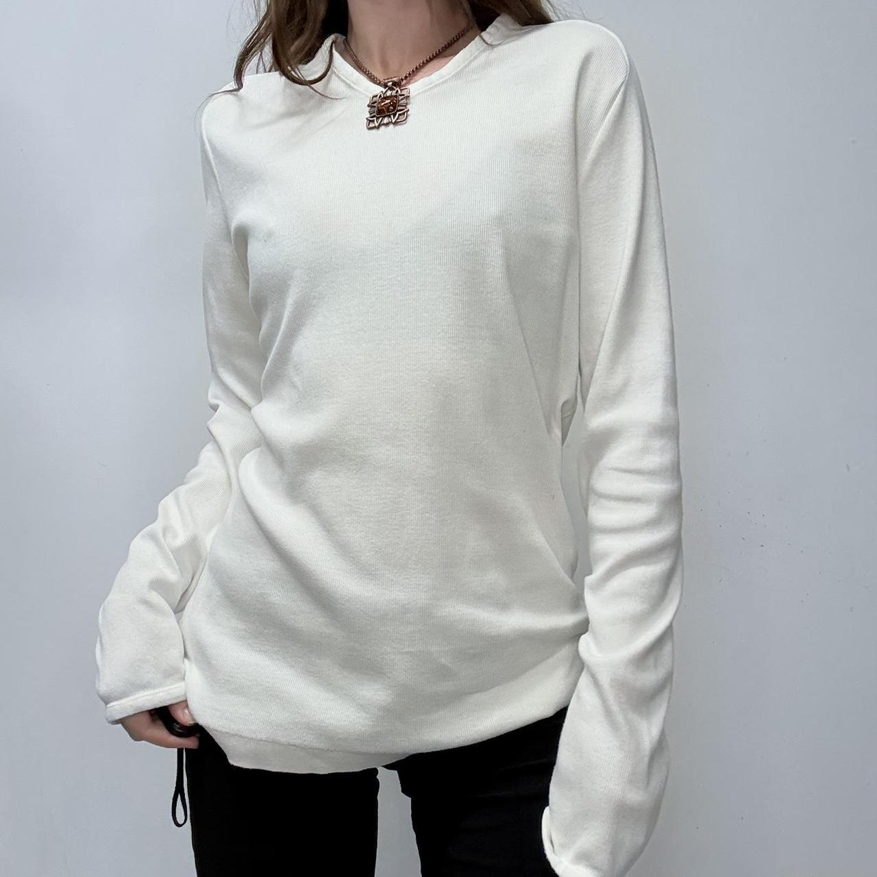 Ribbed white oversized t-shirt