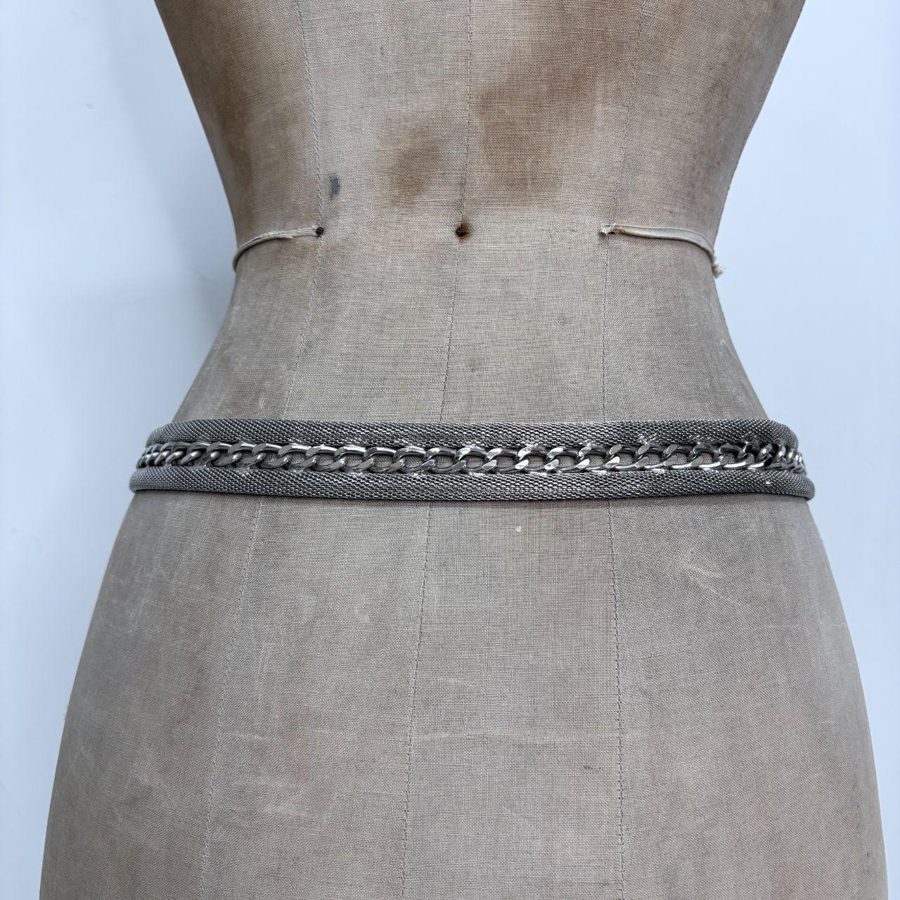 Silver chainmail belt
