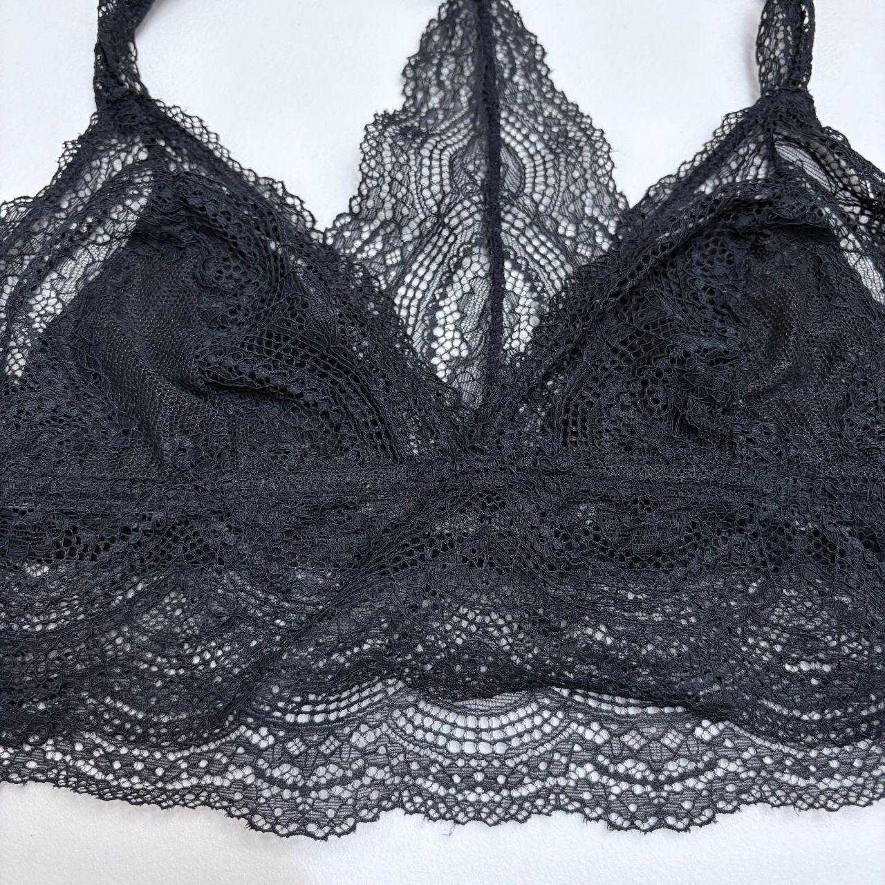 Black lace racer back bralet