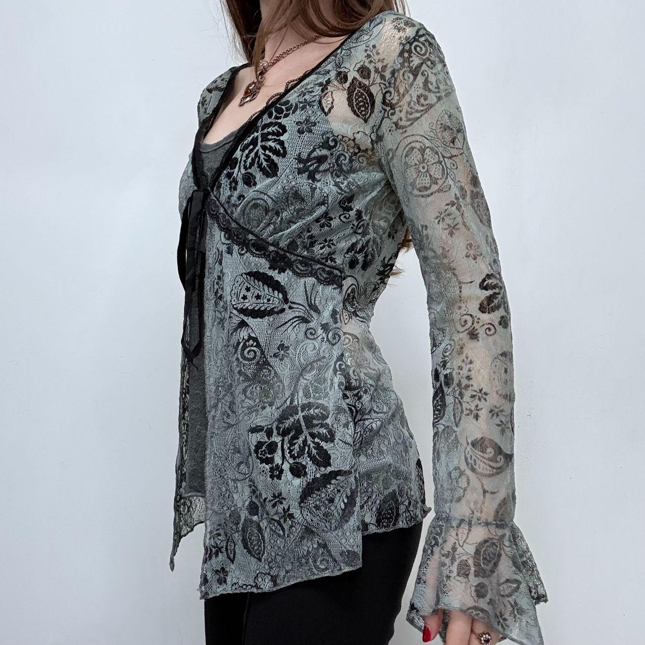 Flared mesh boho fairy shirt