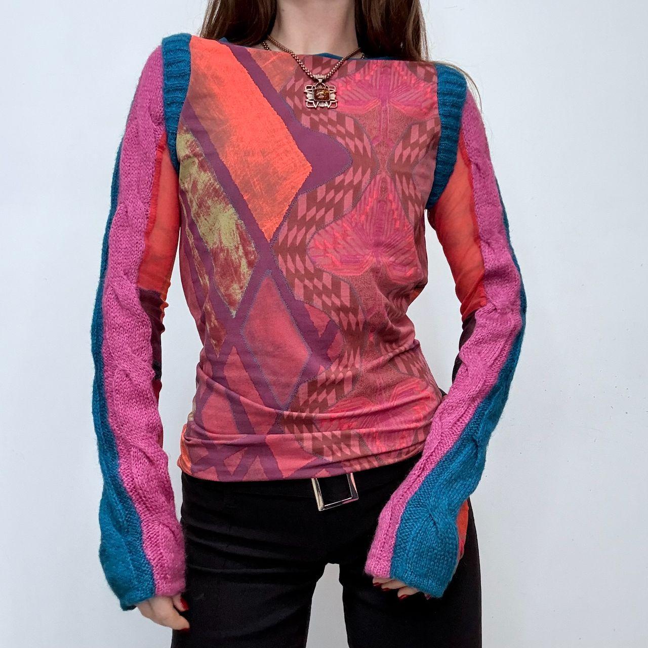 Graphic mohair Save The Queen jumper