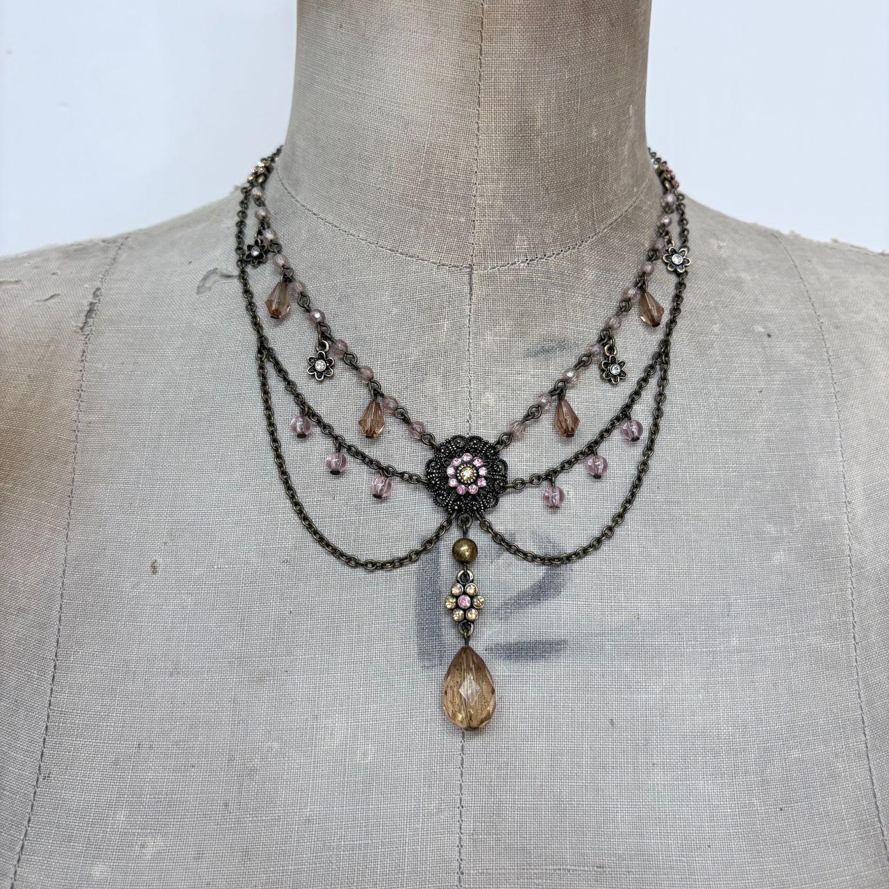 Gothic grunge draped necklace