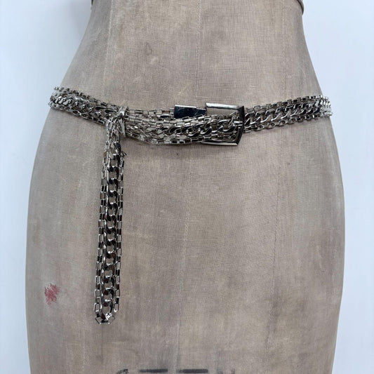 Silver chainmail belt