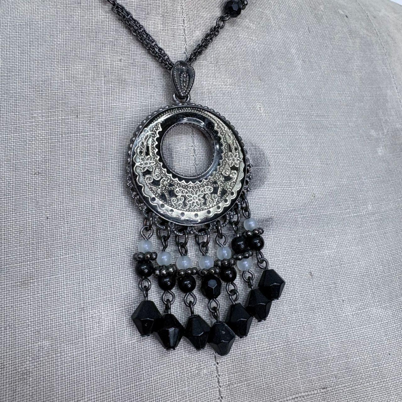 Beaded gothic grunge necklace